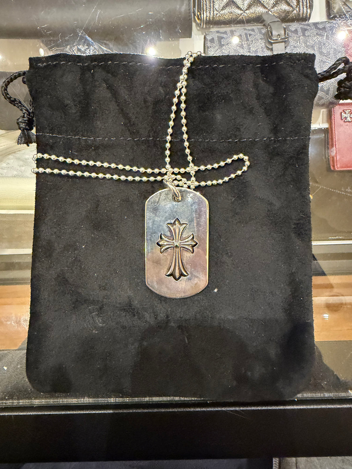 Chrome Hearts Small Cross Cutout Dogtag