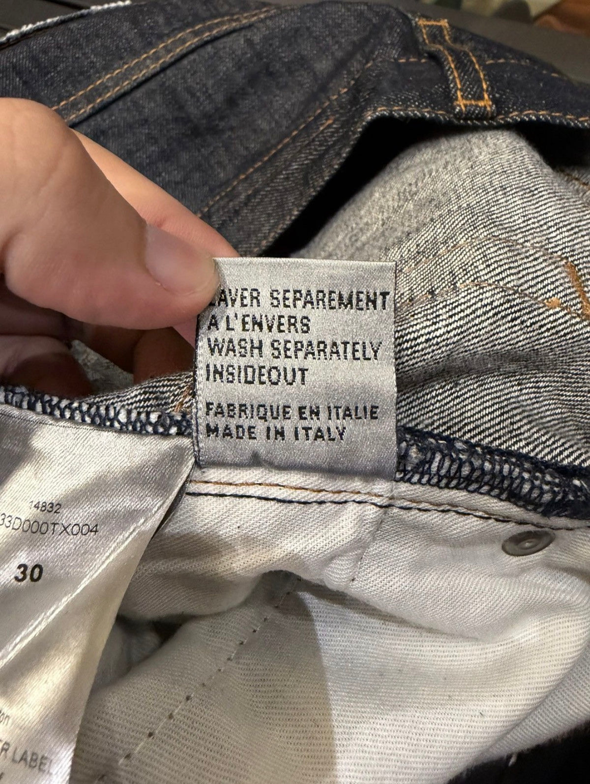 Dior Homme AW11 ‘19cm Pouring Rain’ Raw Denim Jeans - Bleu Marine