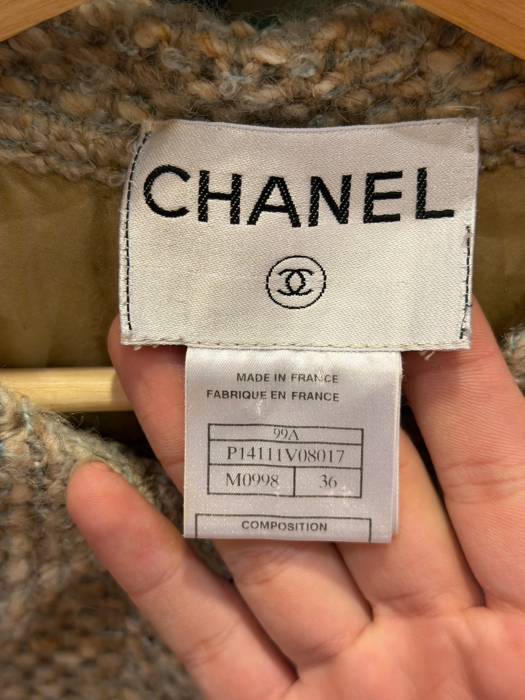 Chanel Tweed Wool Jacket - Beige