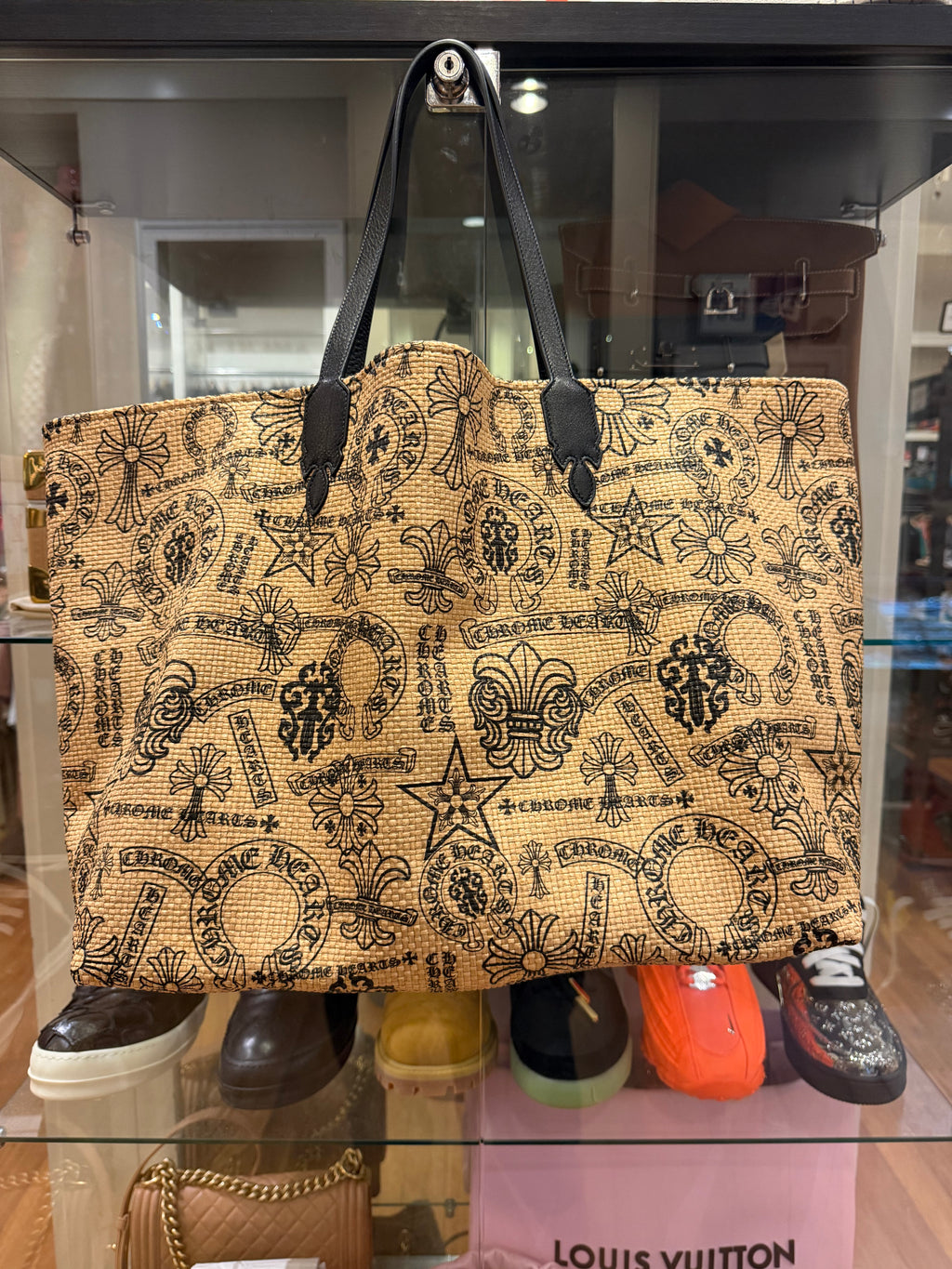 Chrome Hearts All Over Stencil Beach Tote - Beige