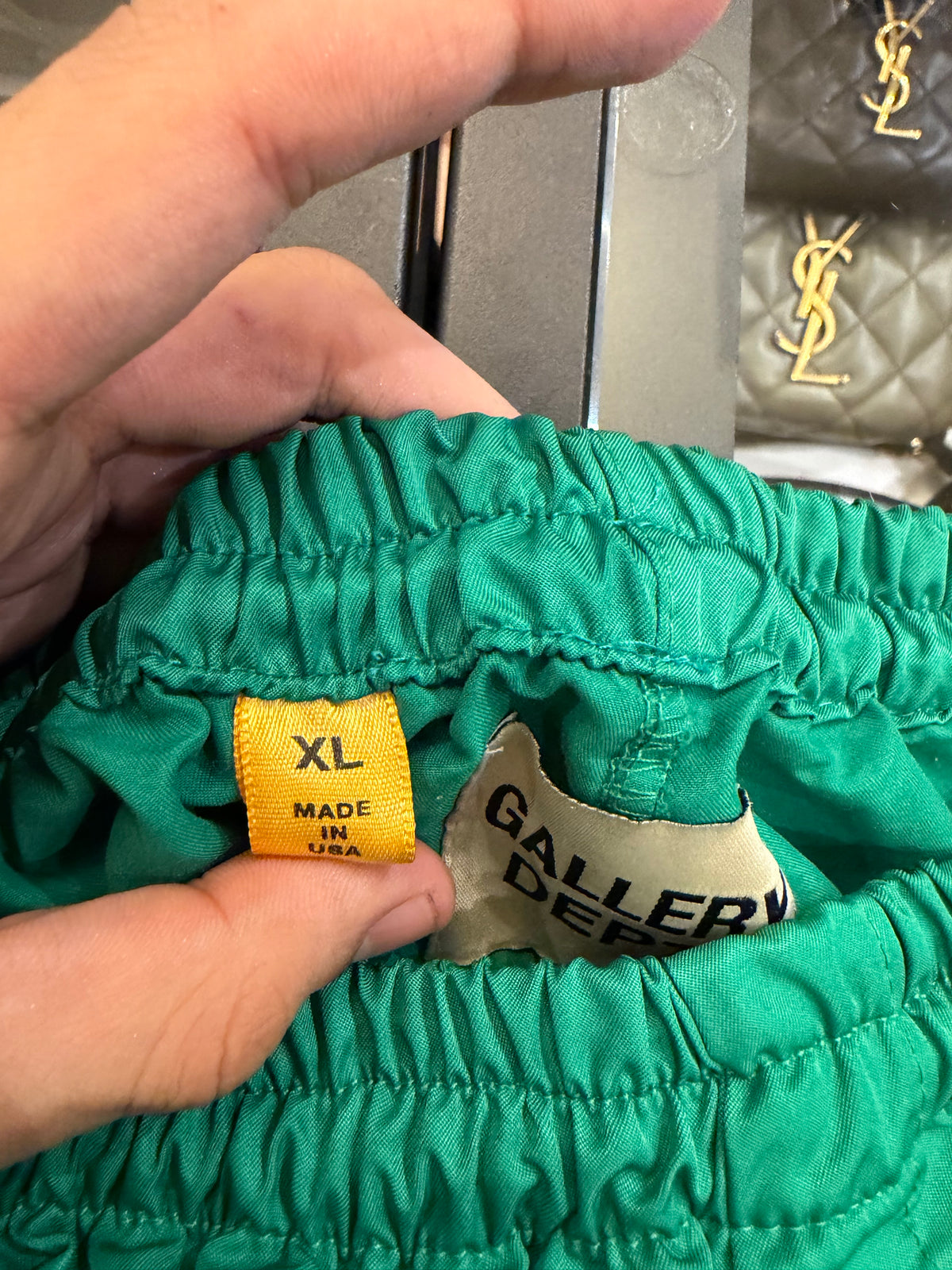 Gallery Dept. Nylon
Embroidered Shorts - Green