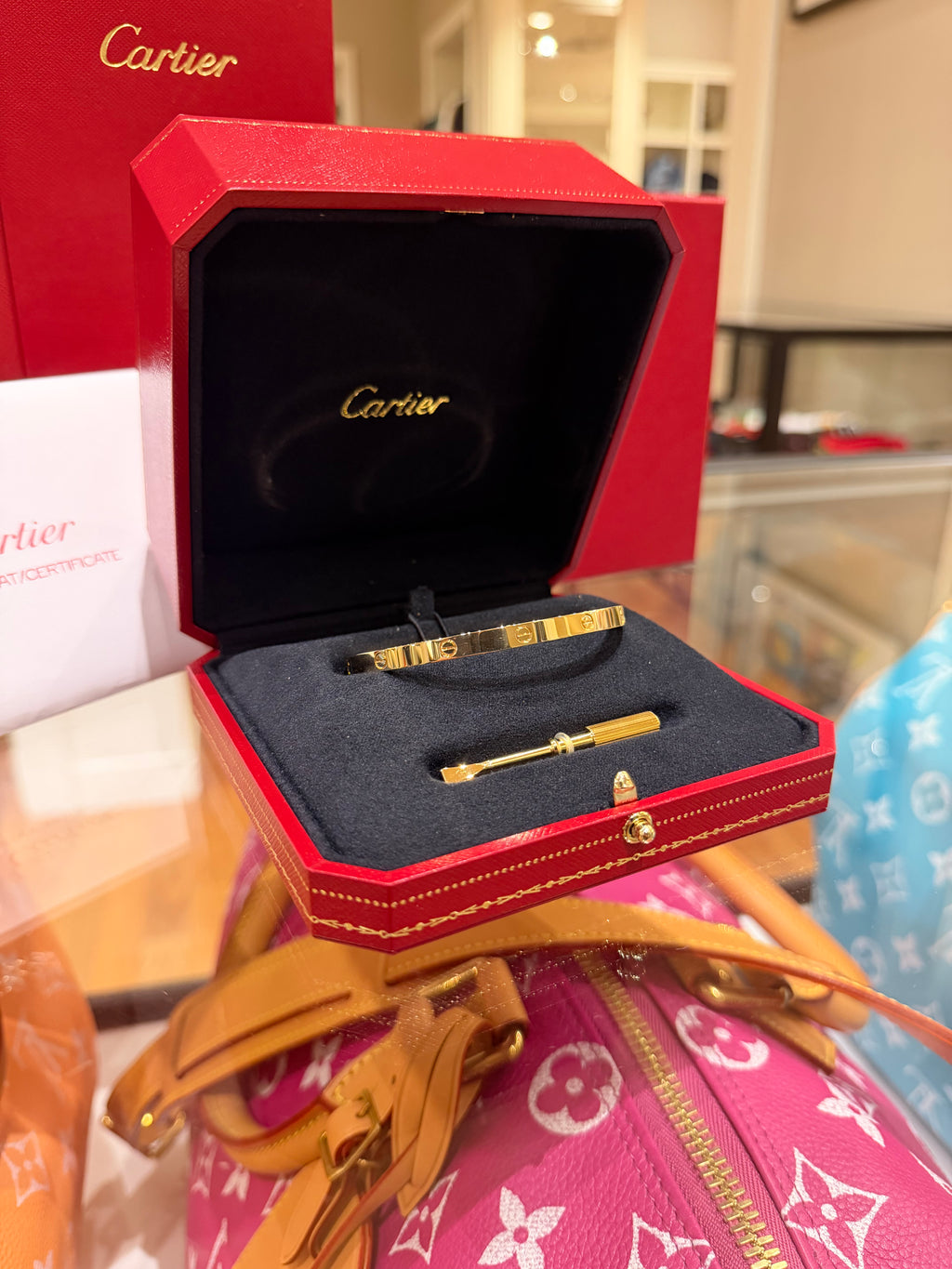 Cartier 18k Yellow Gold Medium Love Bracelet - Size 19