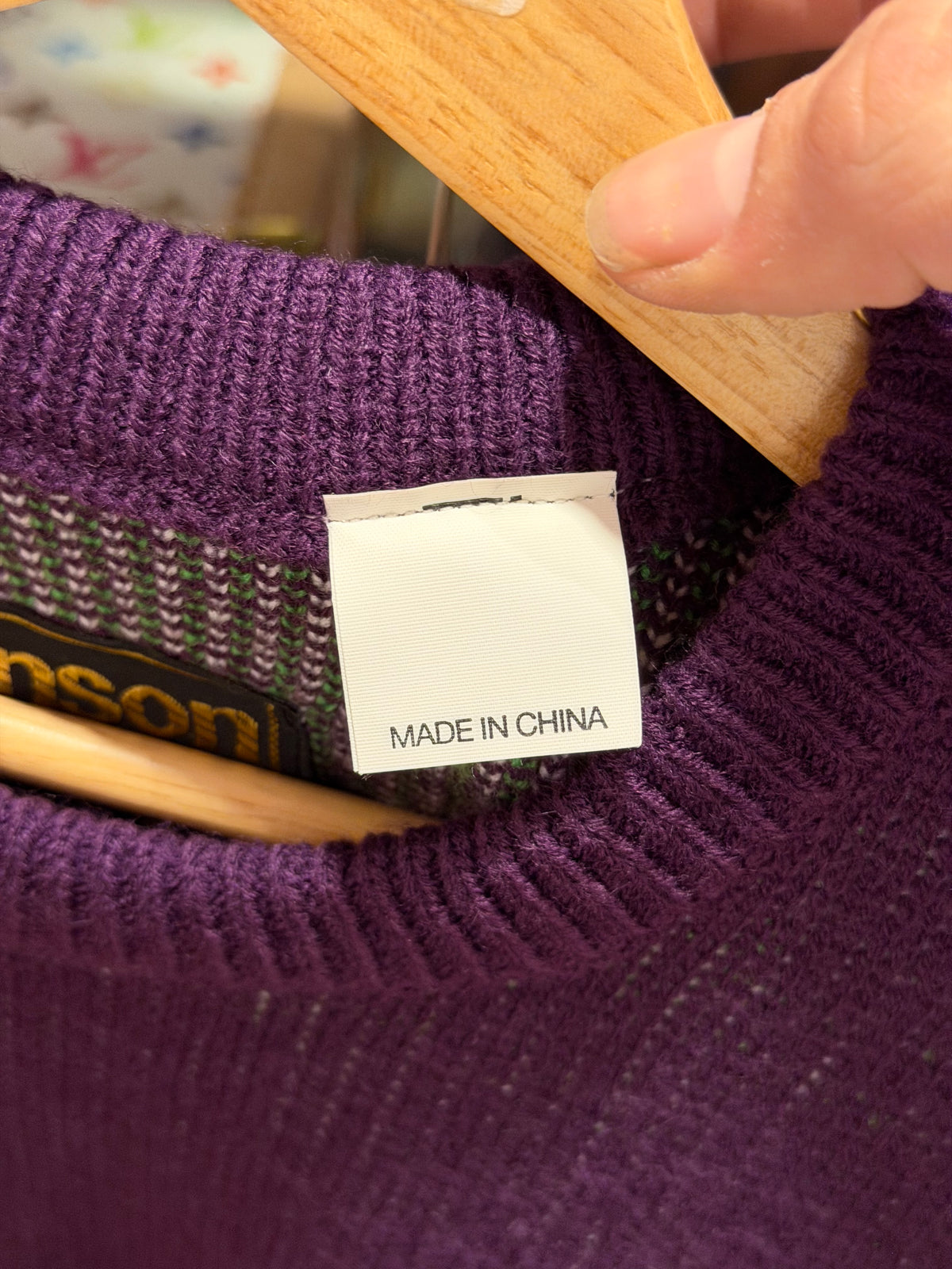 Supreme x Vanson Patch Logo Flame Knit Sweater - Purple