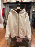 Supreme FW22 Faux Fur Lined Zip Up Jacket - Cream/Natural