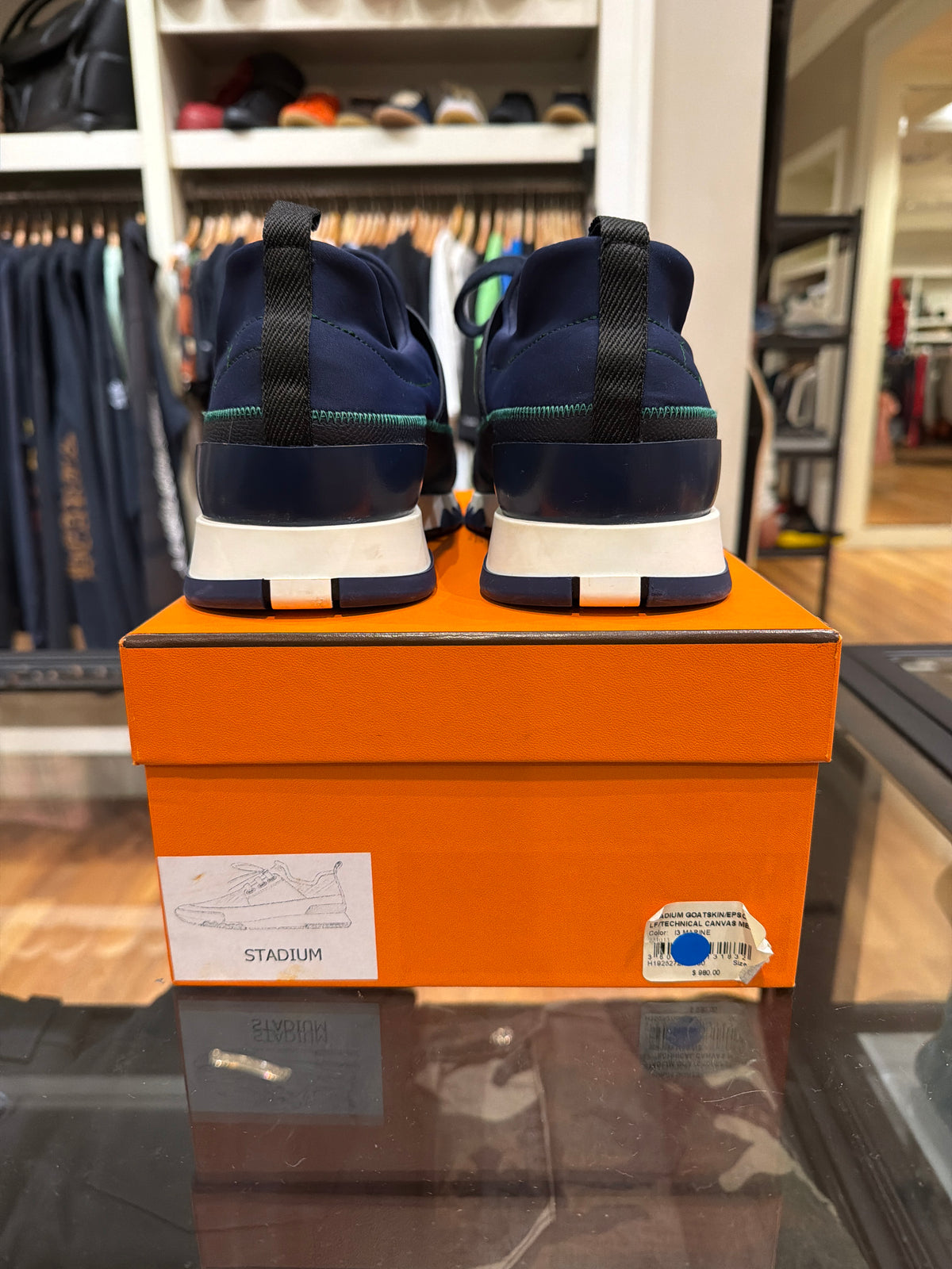 Hermes Stadium Sneakers - Navy