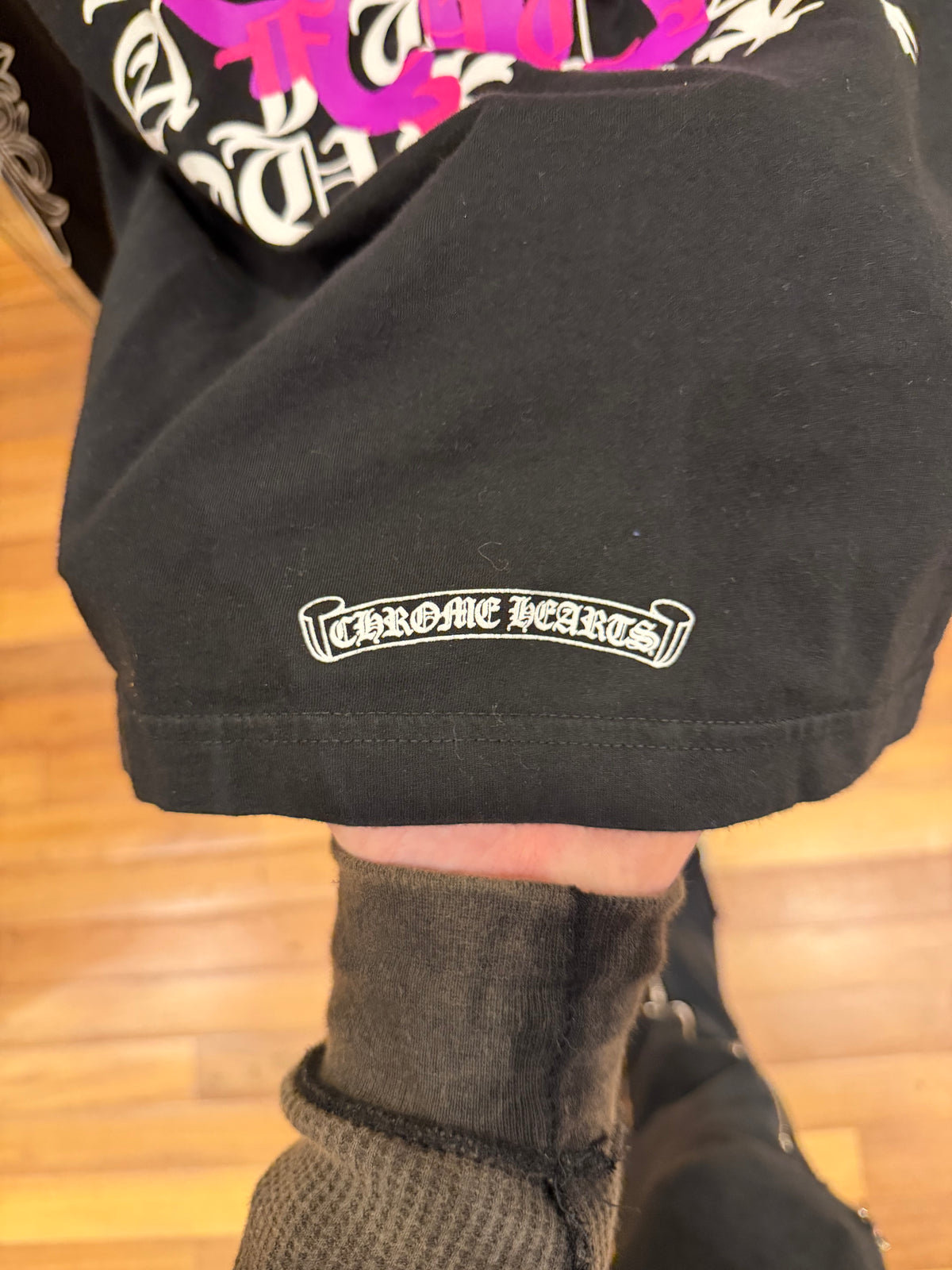 Chrome Hearts Eye Chart Dagger LS - Black/Pink Dagger