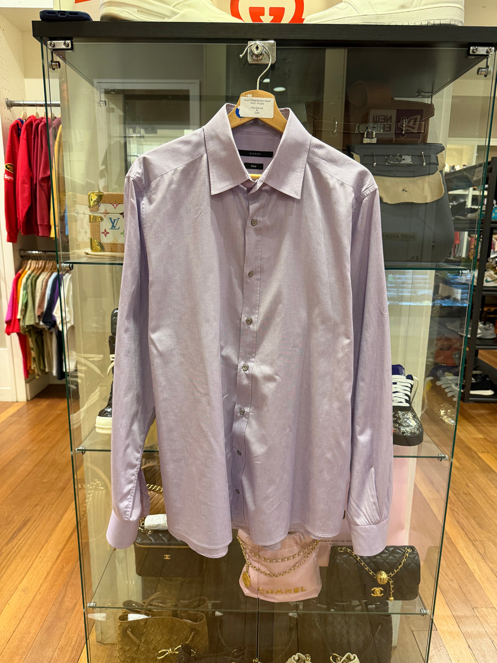 Gucci Fitted Button Down Shirt - Purple