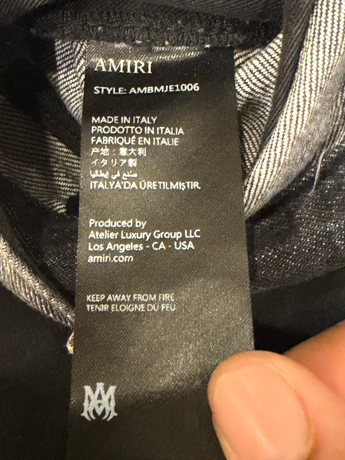 Amiri Carpenter Repaired Baggy Fit Jeans - Black