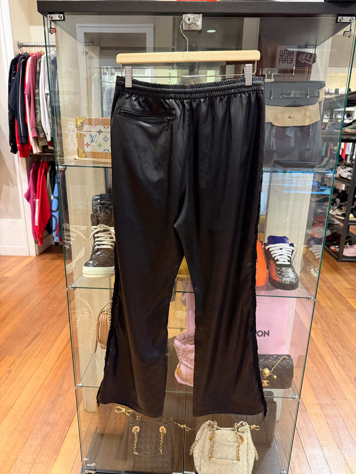 Needles Satin Pleather Track Pants - Black