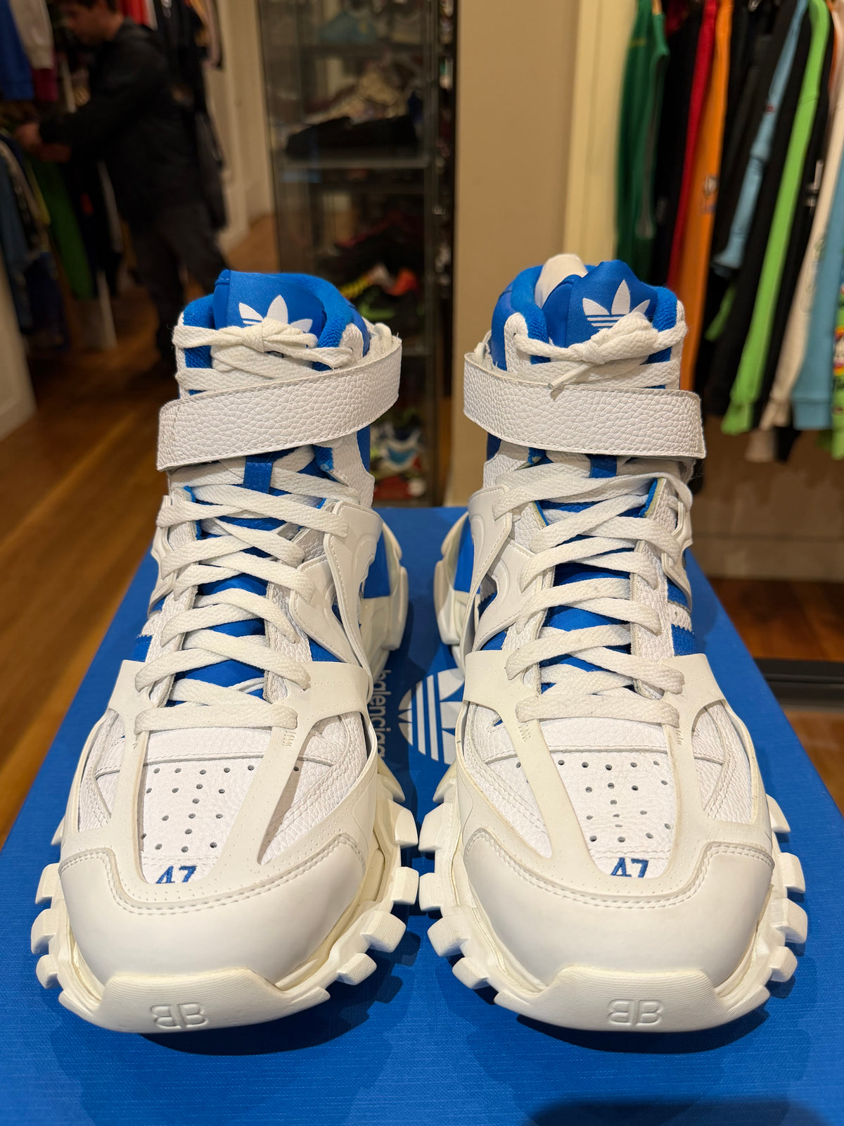 Balenciaga x Adidas Originals Track Forum Sneakers - White / Blue