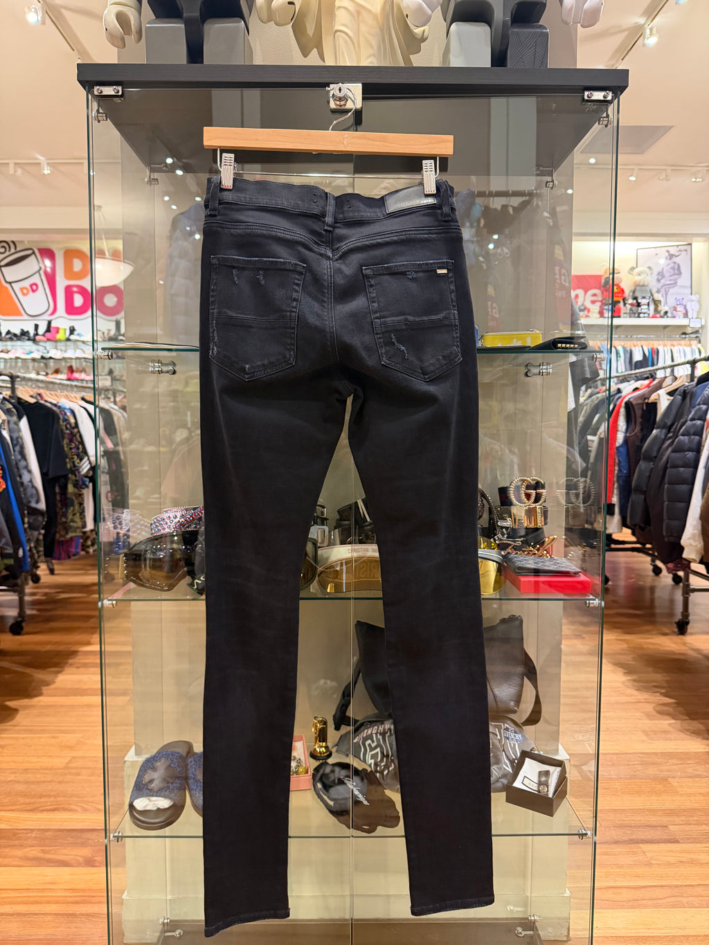 Amiri Scarves Art Patch Skinny Jeans