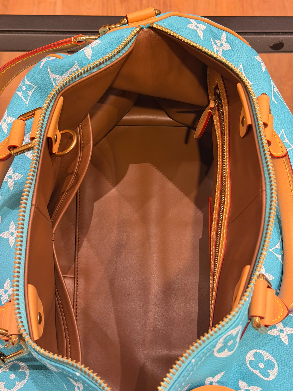 Louis Speedy P9 Bandoulière 40 Turquoise Duffle Bag