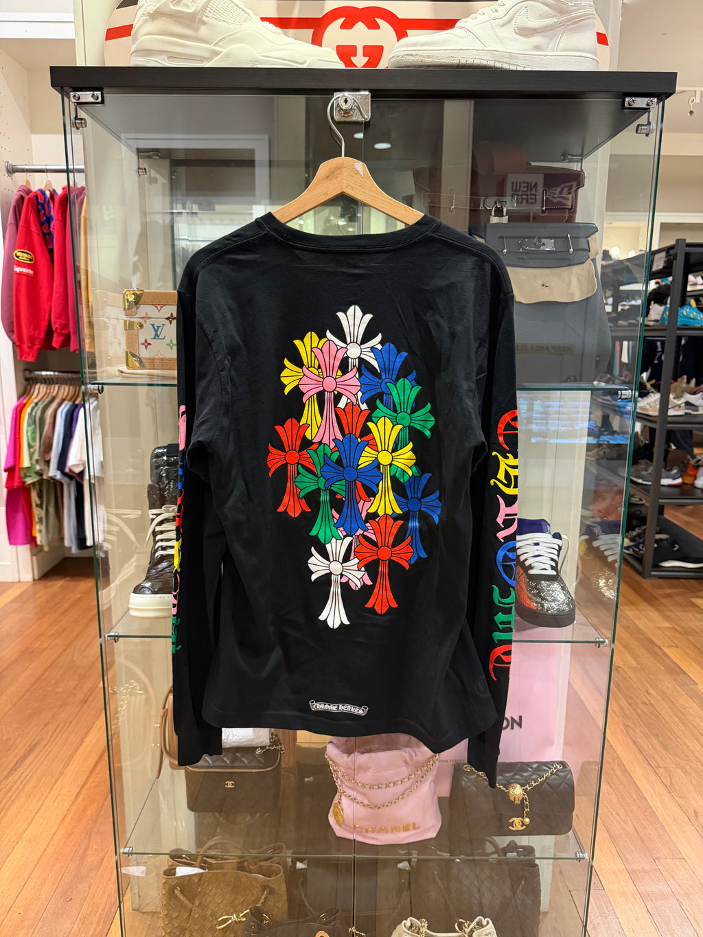 Chrome Hearts Multicolor Cross LS - Black