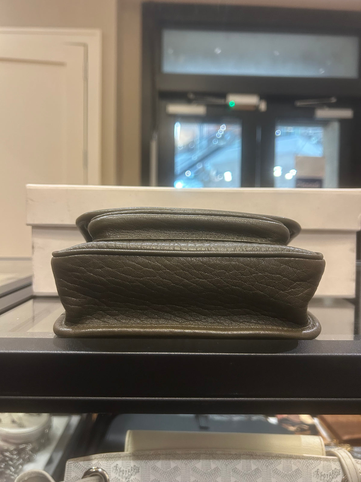 Saint Laurent Lambskin Mini Niki Bag - Olive Green