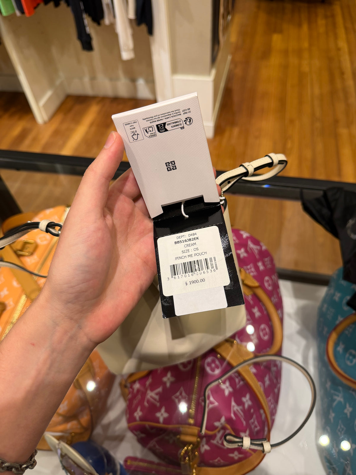Givenchy Pinch Me Shoulder Bag Cream