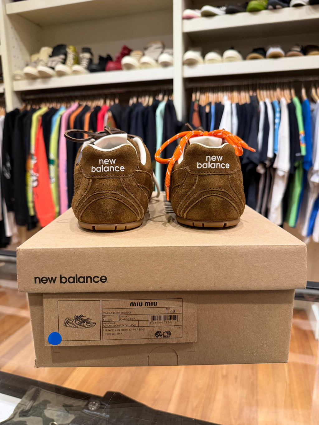 New Balance x Miu Miu 530 SL Suede Sneakers - Cannella