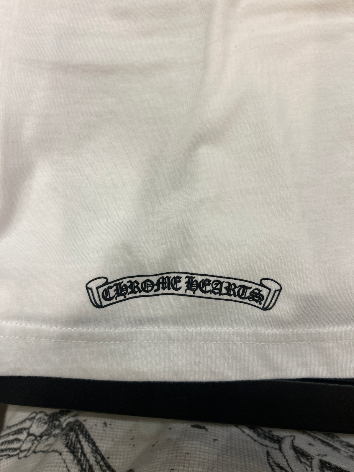 Chrome Hearts Scroll Logo Pocket Tee - White