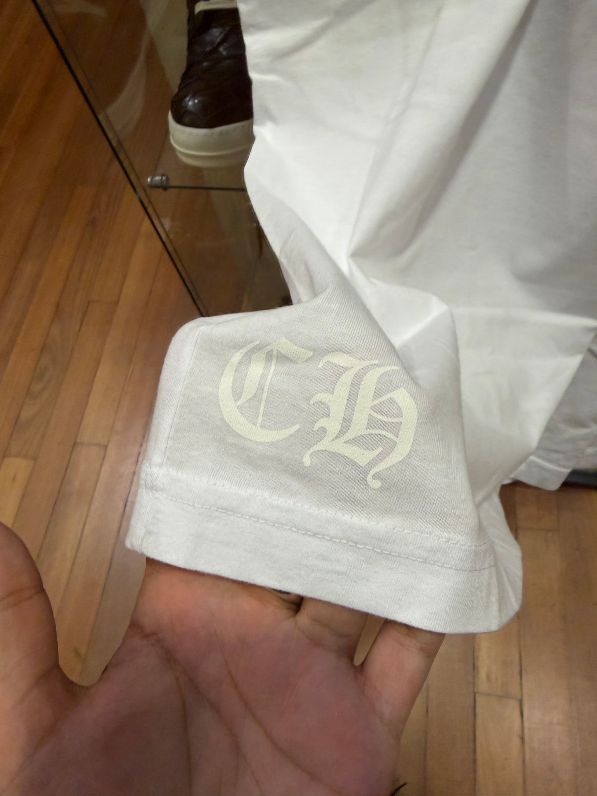 Chrome Hearts Neck Logo Tee - White