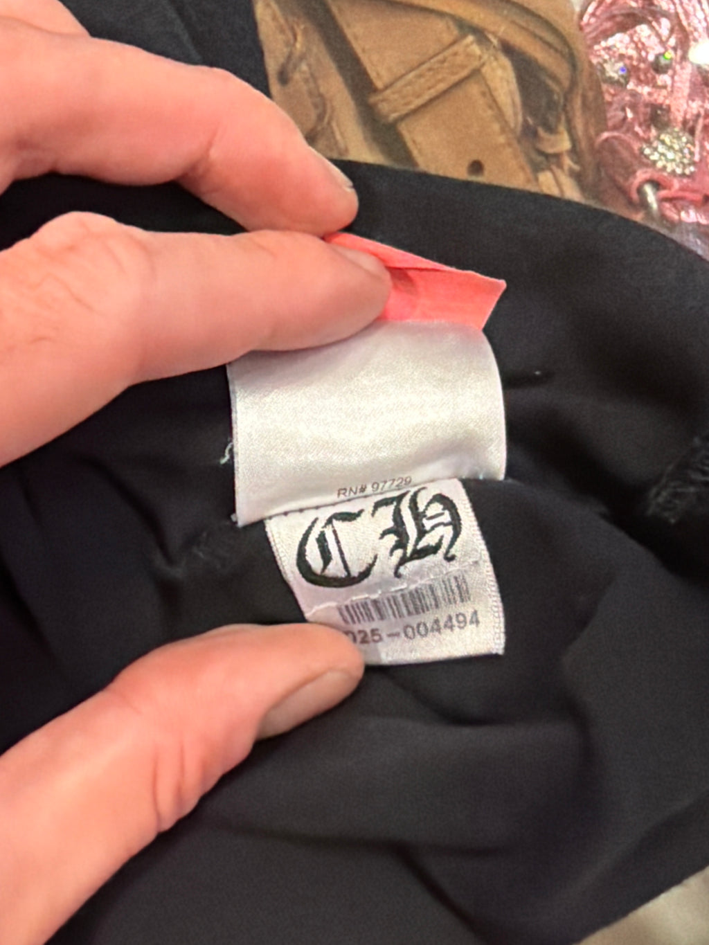 Chrome Hearts Vine Dagger LS - Black/Red