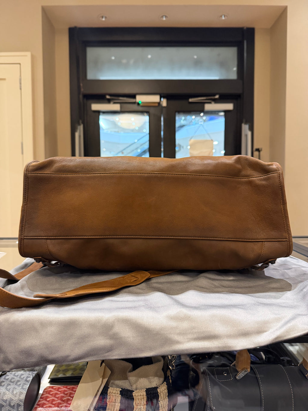Balenciaga Large Le City Bag  - Brown Caramel Goat Leather