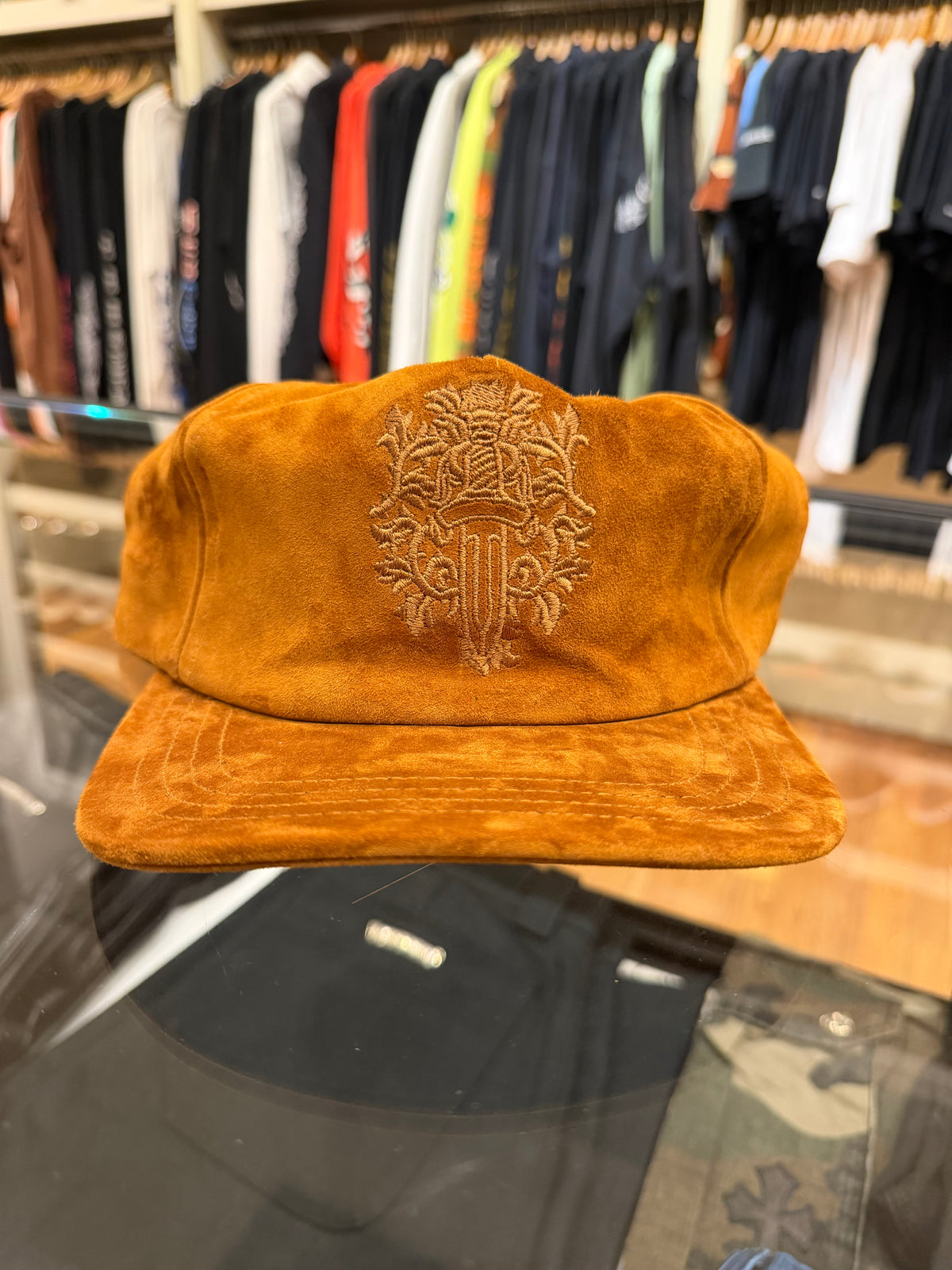 Chrome Hearts Suede Vine Dagger Hat - Camel