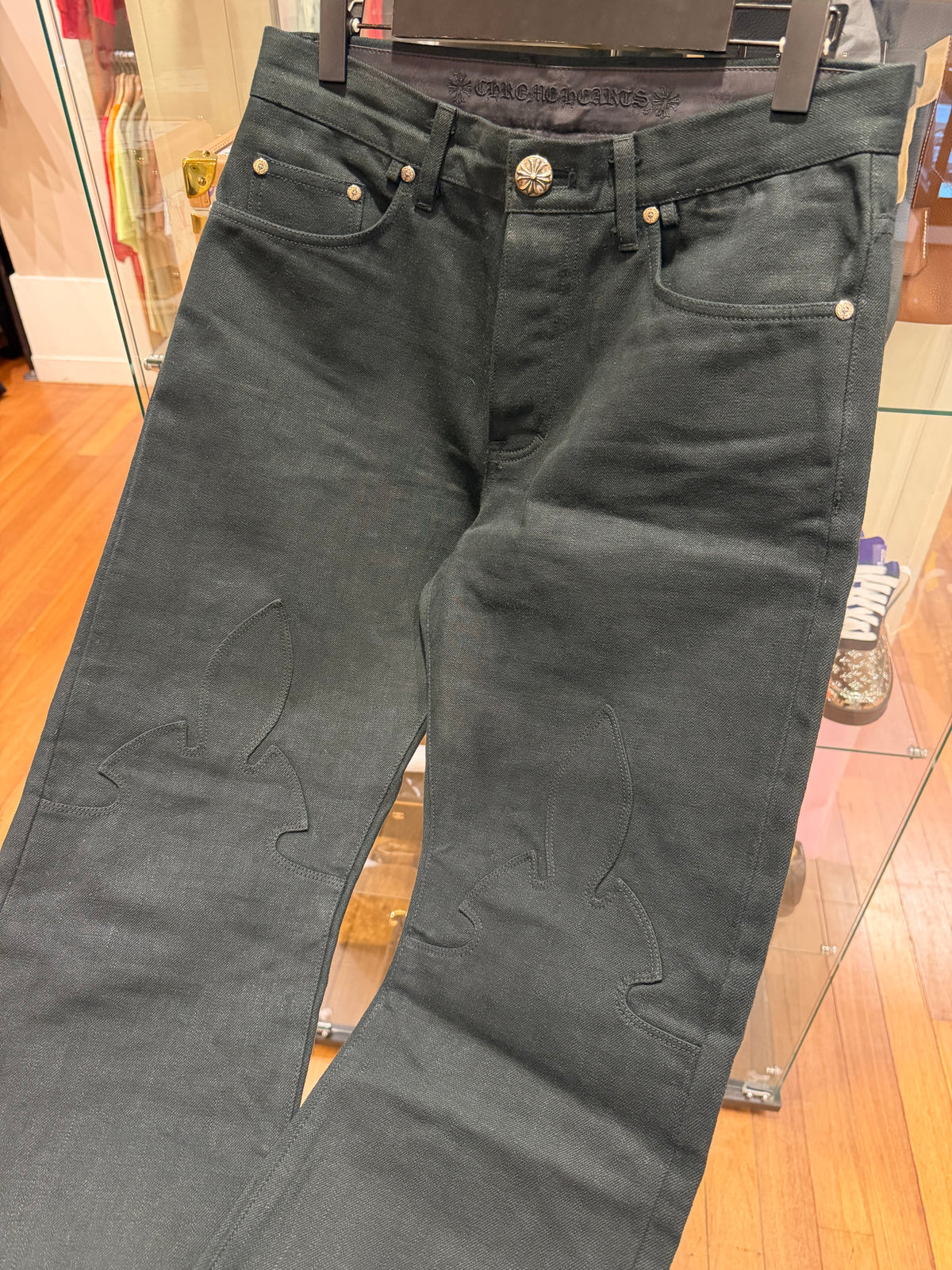 Chrome Hearts Fleurknee Denim Jeans - Black