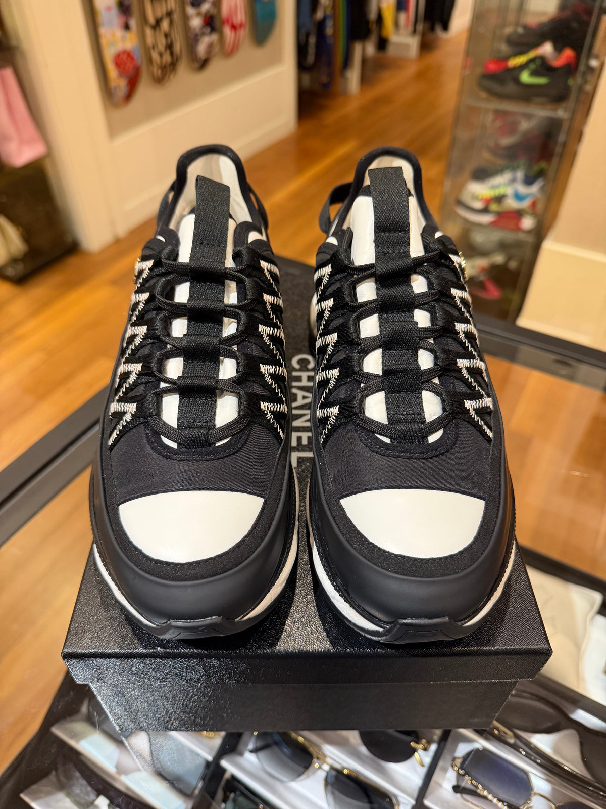 Chanel Leather Calfskin Trainers