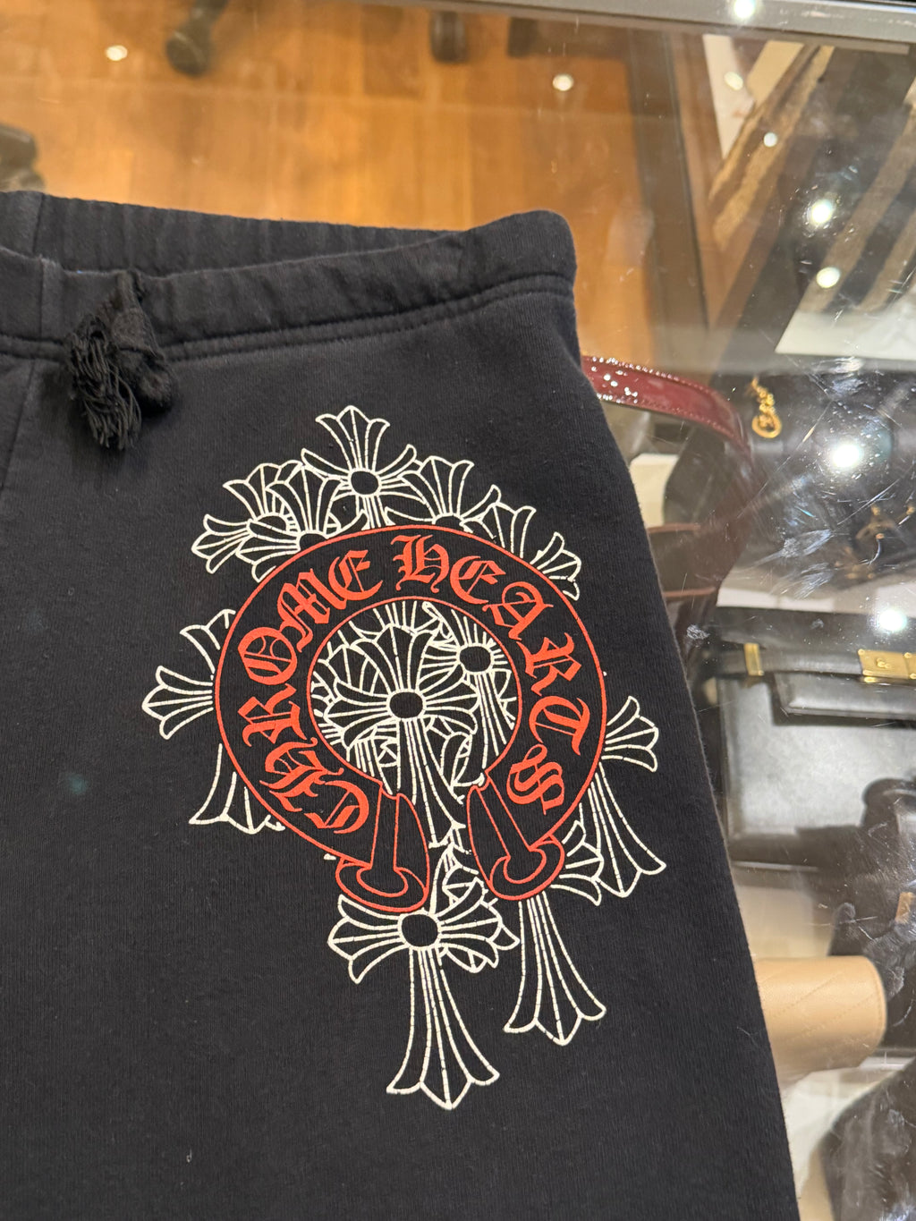 Chrome Hearst Cemetery
Horseshoe Sweatpants -
Black/Red/White