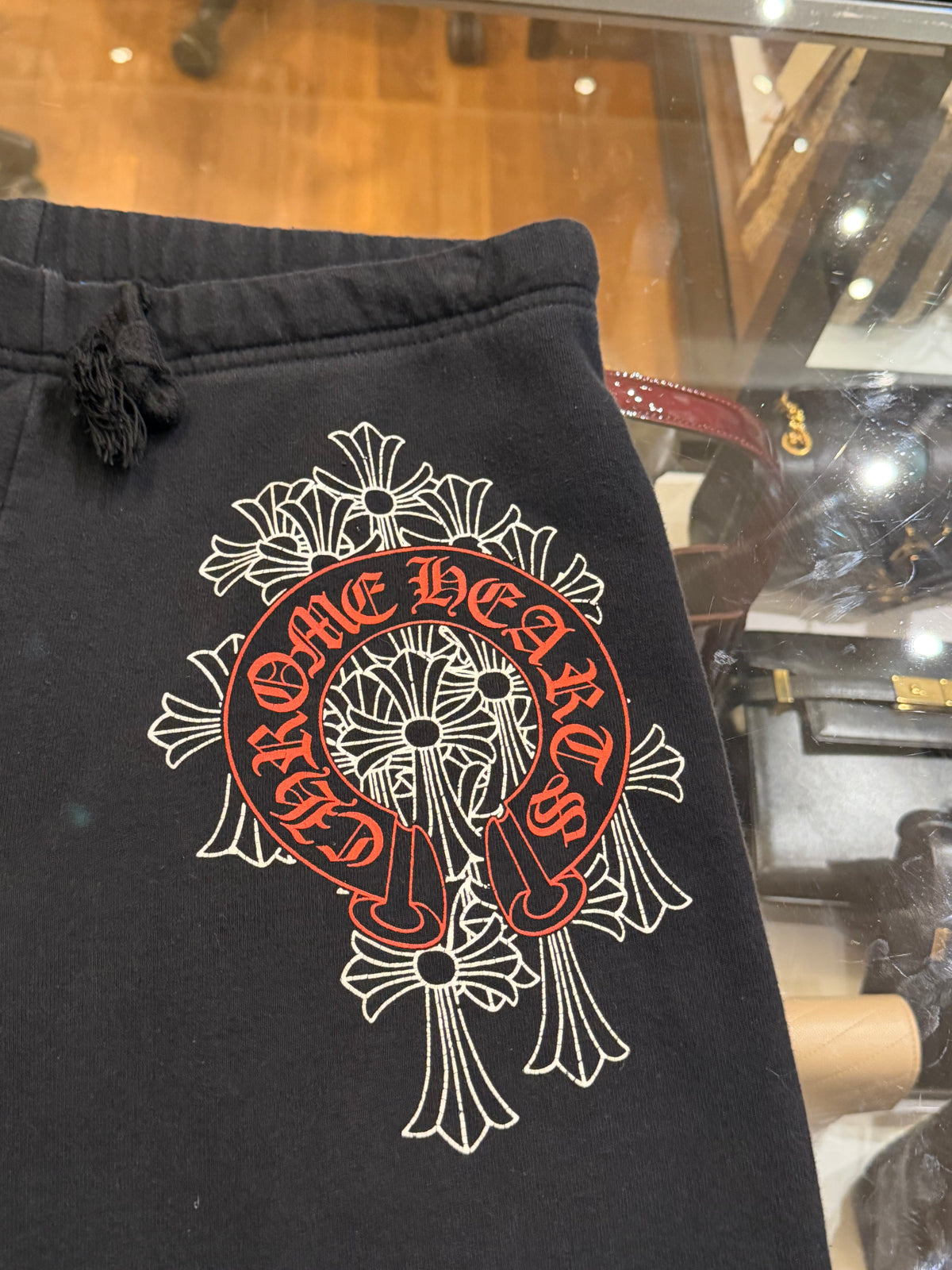 Chrome Hearst Cemetery
Horseshoe Sweatpants -
Black/Red/White