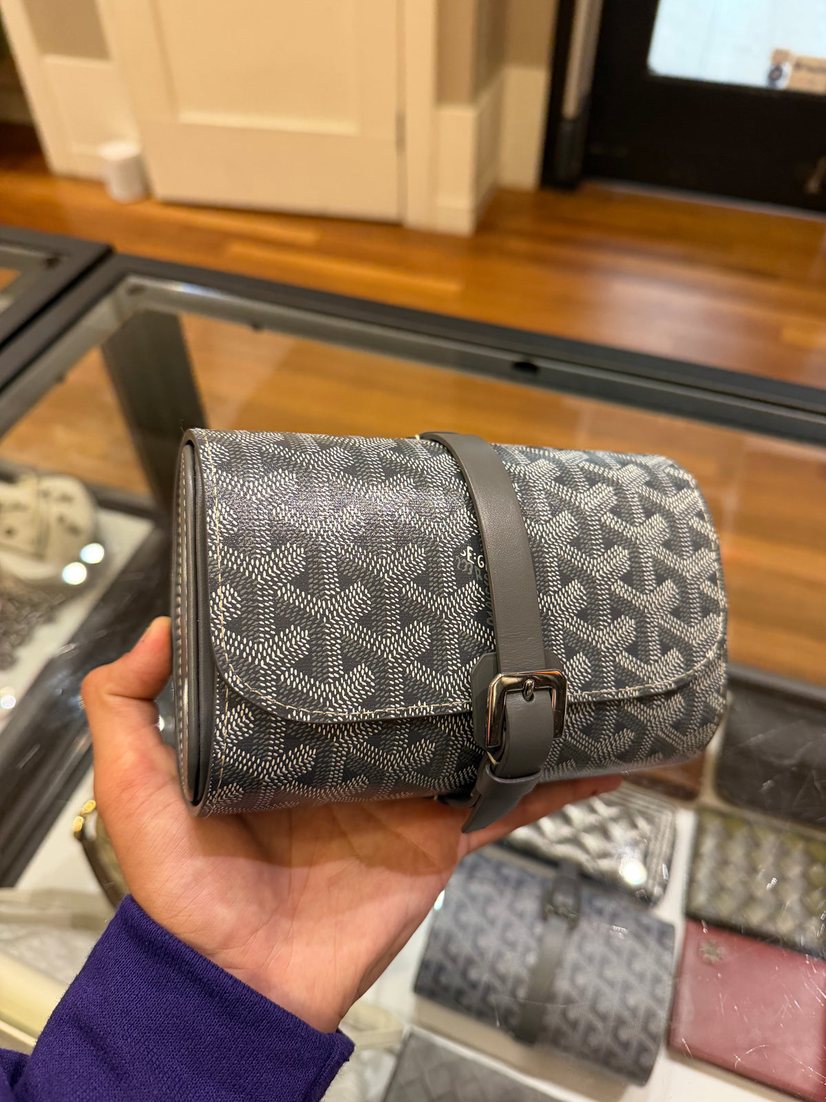 Goyard Montre De Voyage Grey Double Watch Case