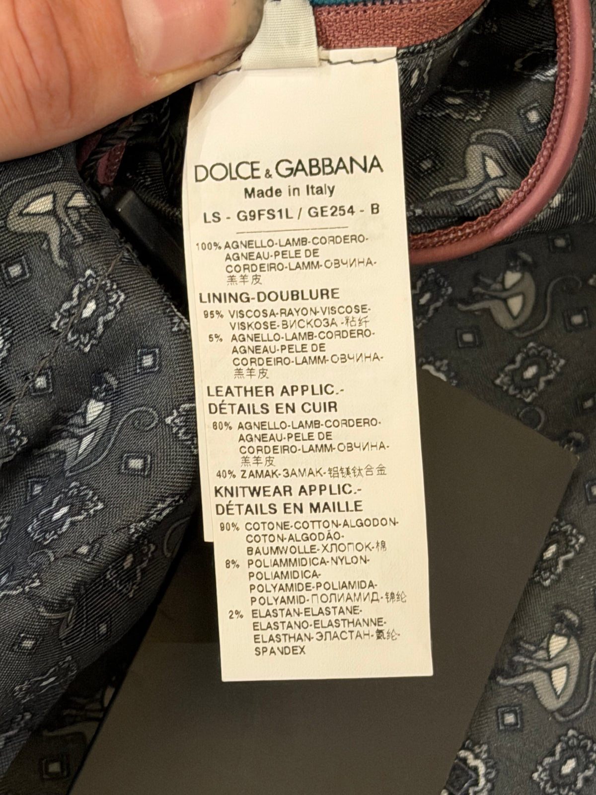 Dolce & Gabbana Leather Bomber Jacket