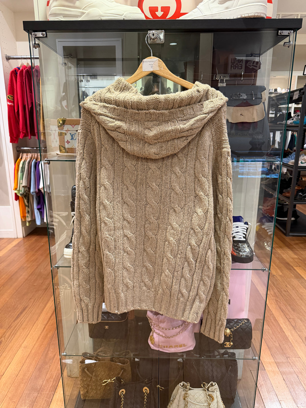 Vince. Cable Knit Sweater Hoodie