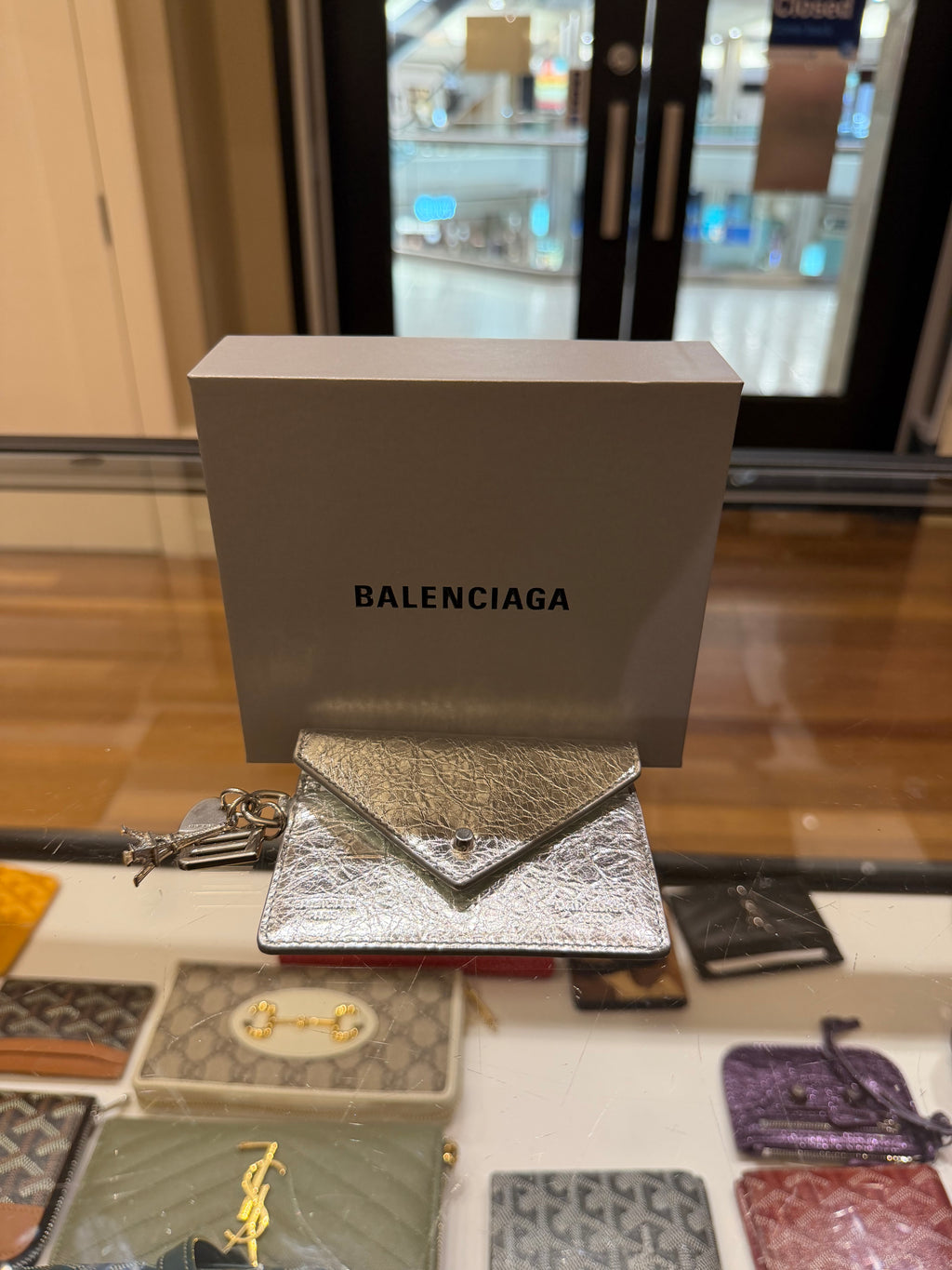 Balenciaga Token Card Holder - Almond Green