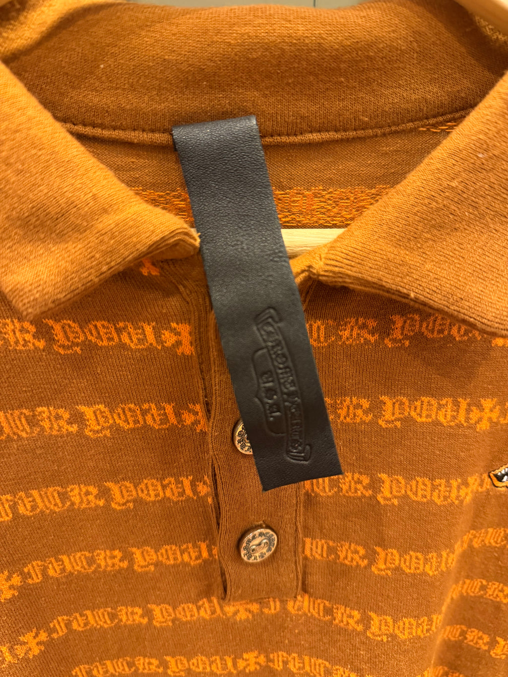 Chrome Hearts Matty Boy ‘Teens From Mars’ Striped Polo LS Shirt