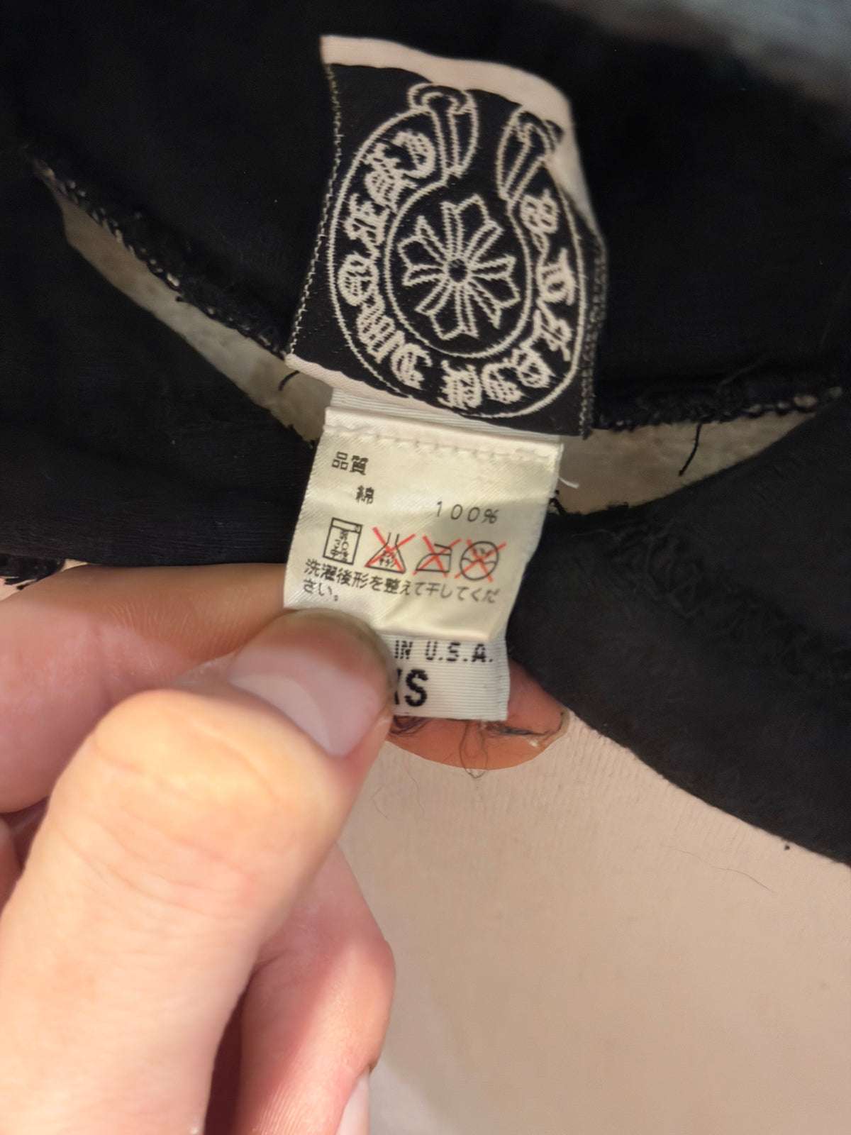 Vintage Chrome Hearts Embroidered T-Bar Logo Raglan Hoodie