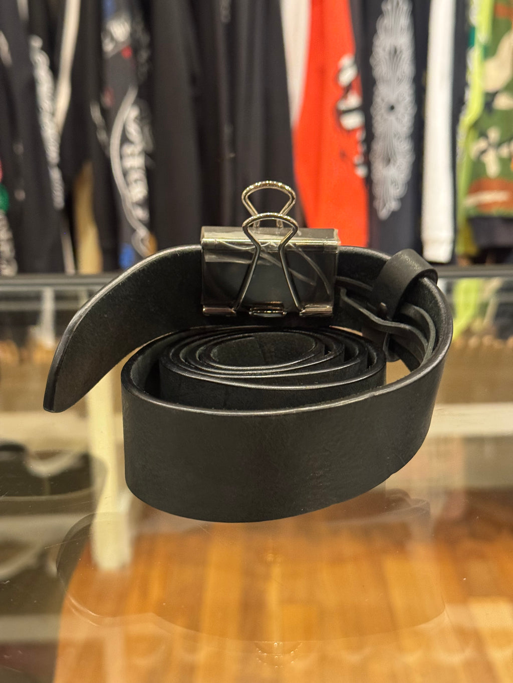 Vetements Leather Paperclip Belt