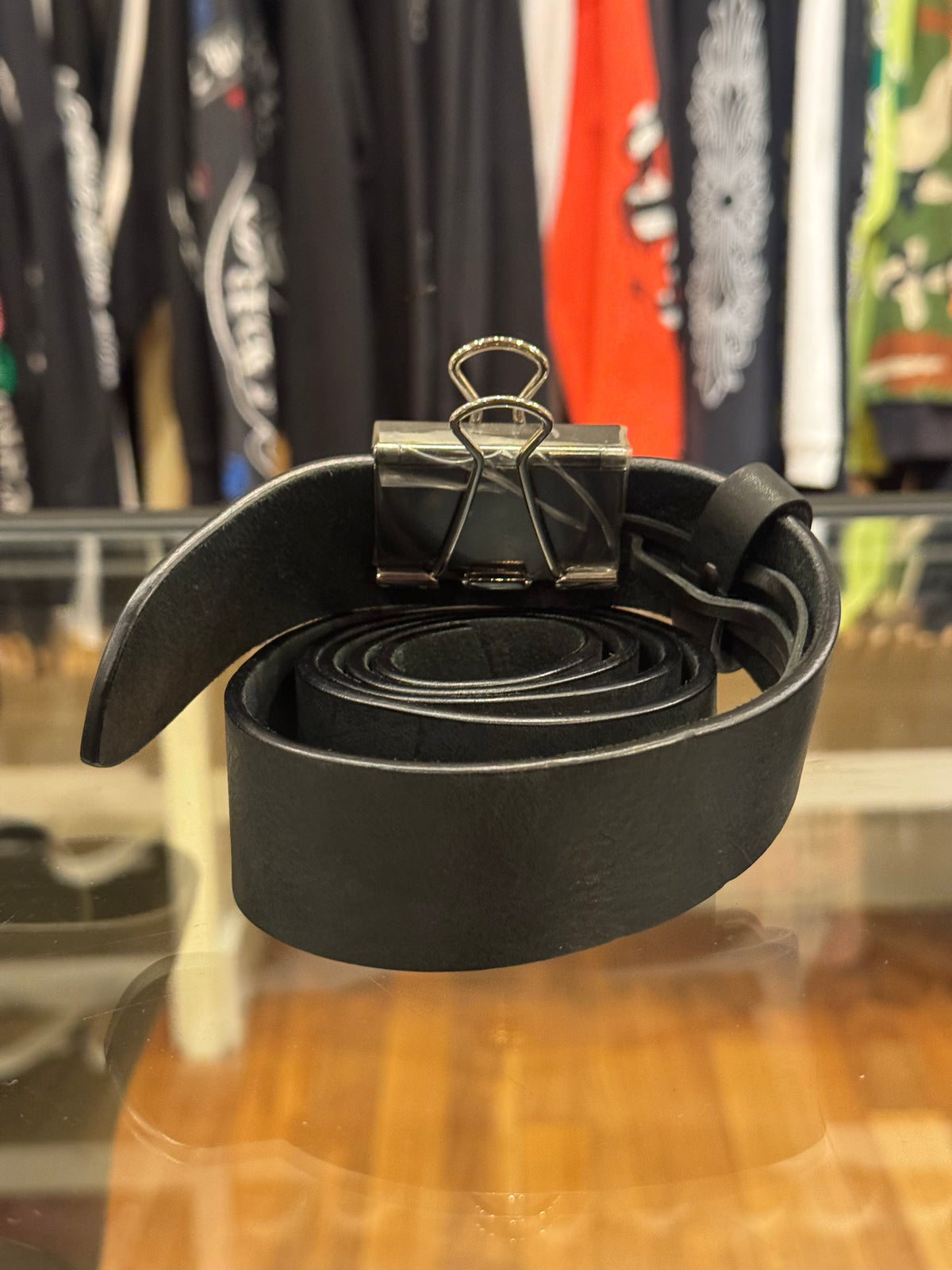 Vetements Leather Paperclip Belt