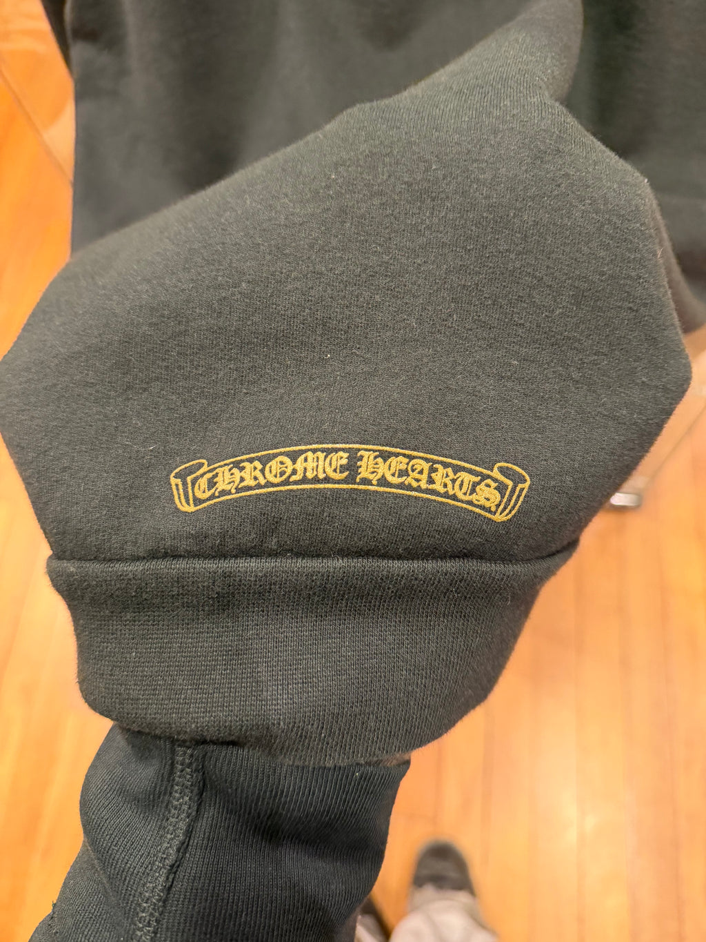 Chrome Hearts Vertical Logo Hoodie - Bronze Lettering