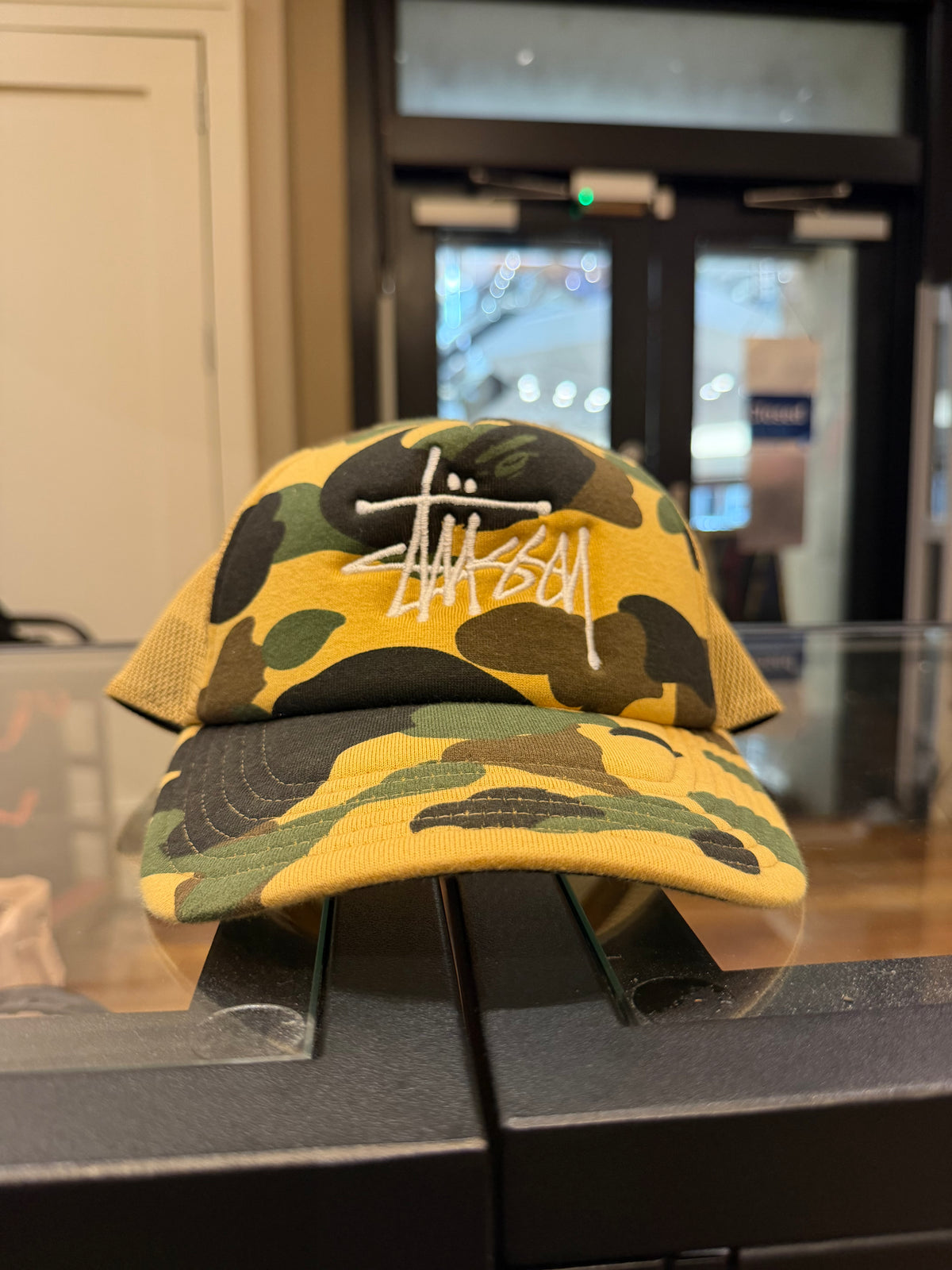 Stussy X Bape Yellow & Green Camo