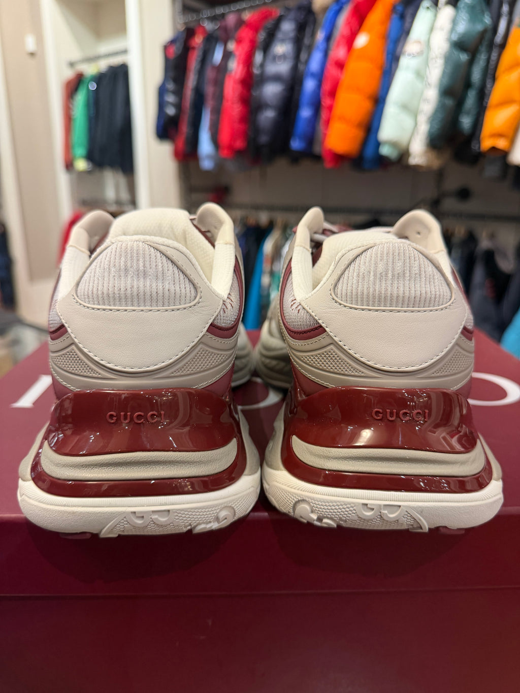 Gucci 2.0 Grey Rossi Ancora Mesh Sneaker