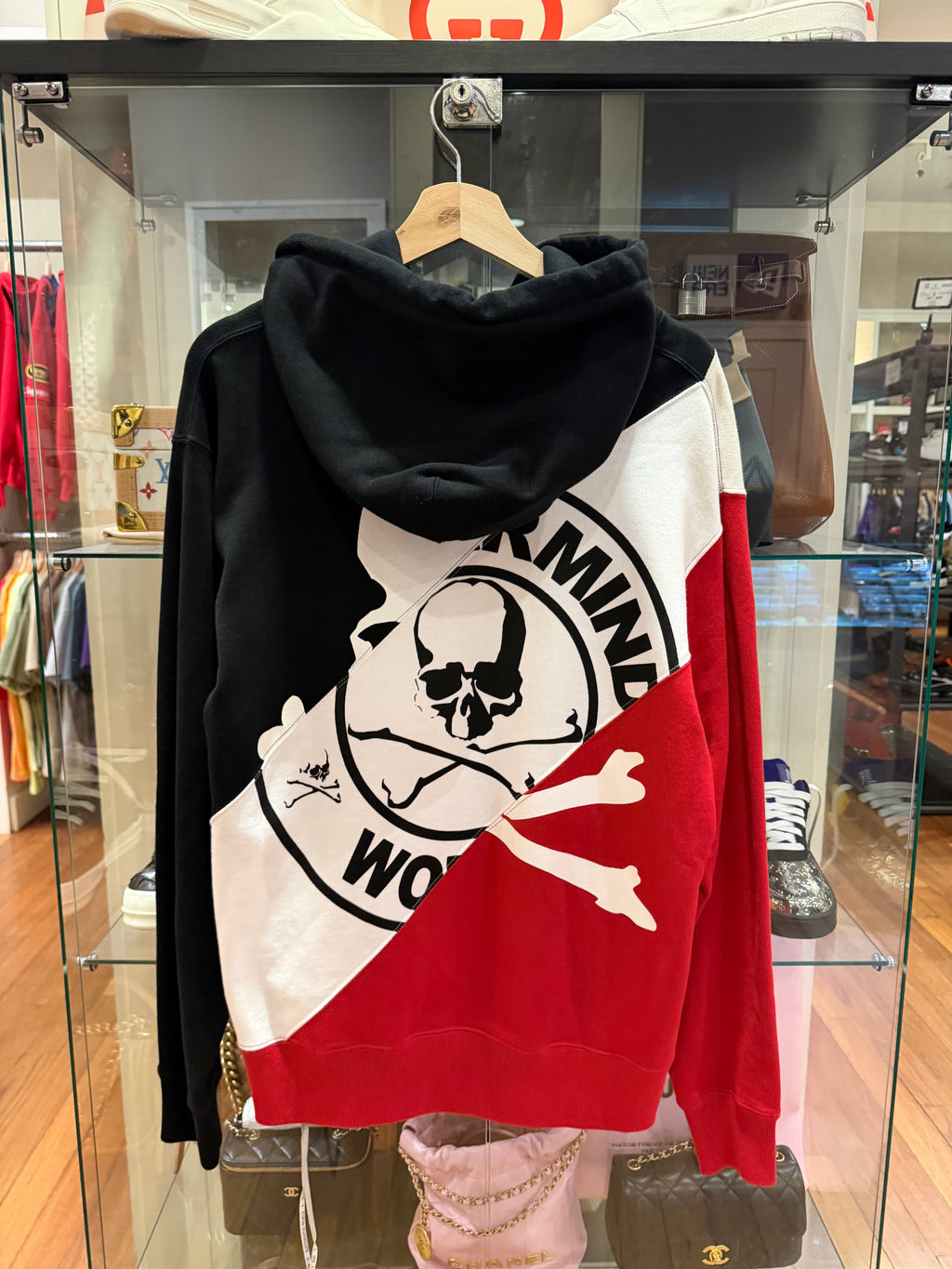 Mastermind World Colorblock Skull & Bones Motif Hoodie