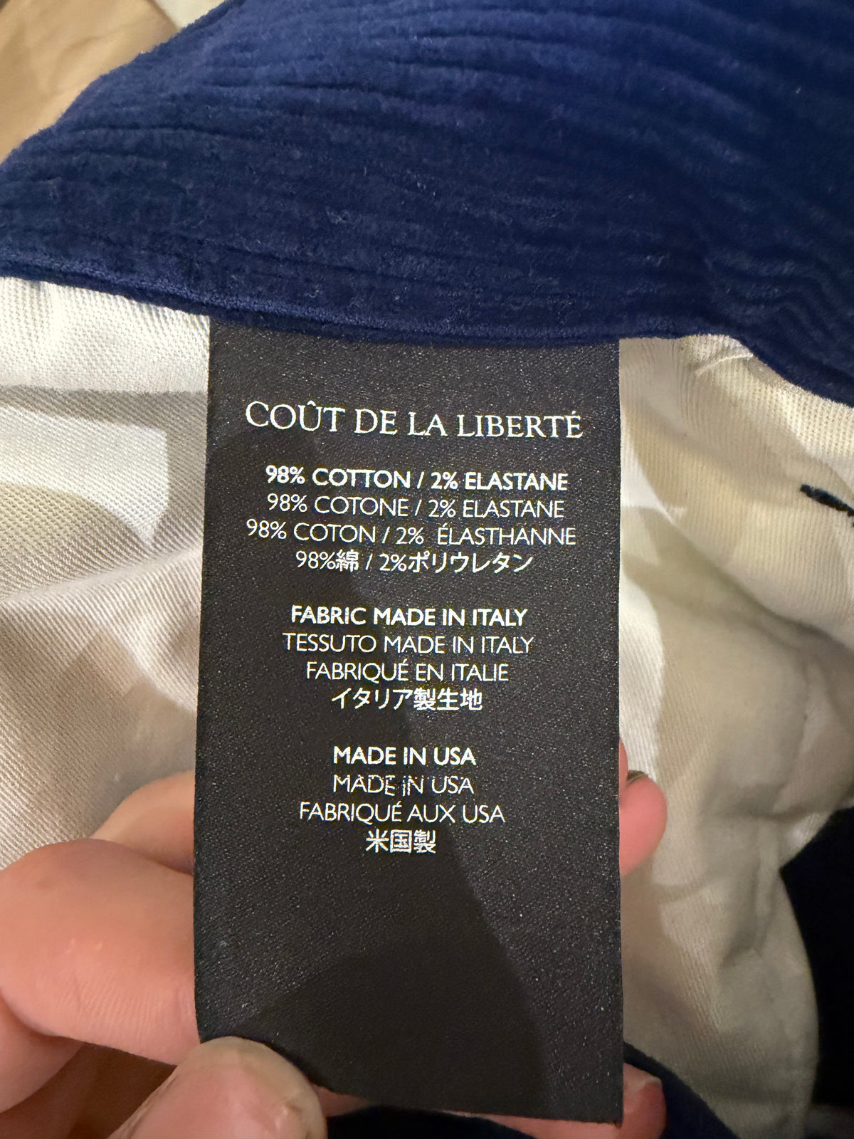 Coût De La Liberté Jimmy Studs Stretch Corduroy Flare Pants - Blue