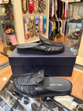 Prada Leather Mules - Black