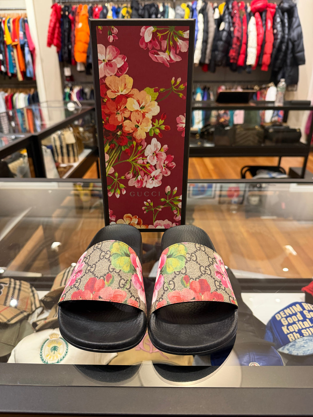 Gucci GG Blooms Supreme Slides - WMNS Beige & Floral