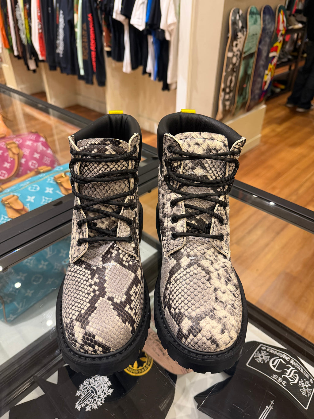 Heron Preston Snakeskin 6” Boot