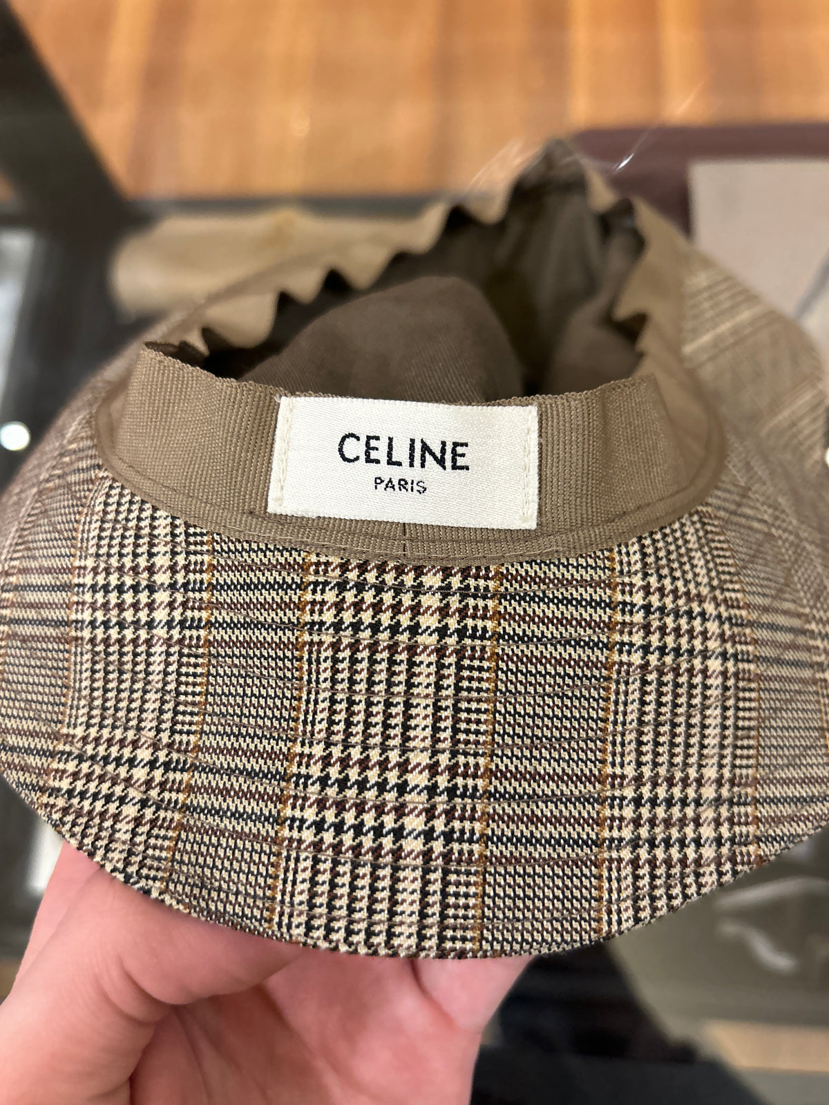 Celine Plaid Bucket Hat