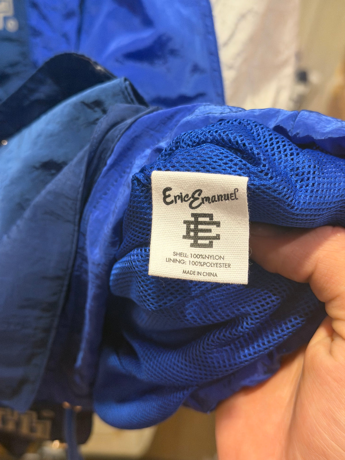 Eric Emanuel EE Nylon Windbreaker - Blue/White