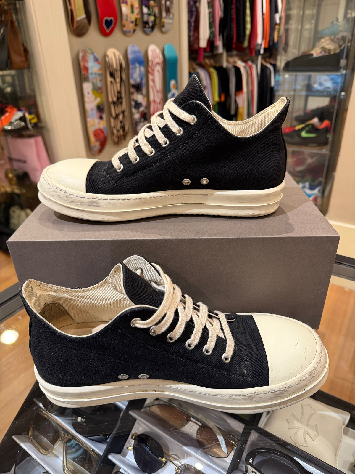 Rick Owens Ramone Low - Canvas Black