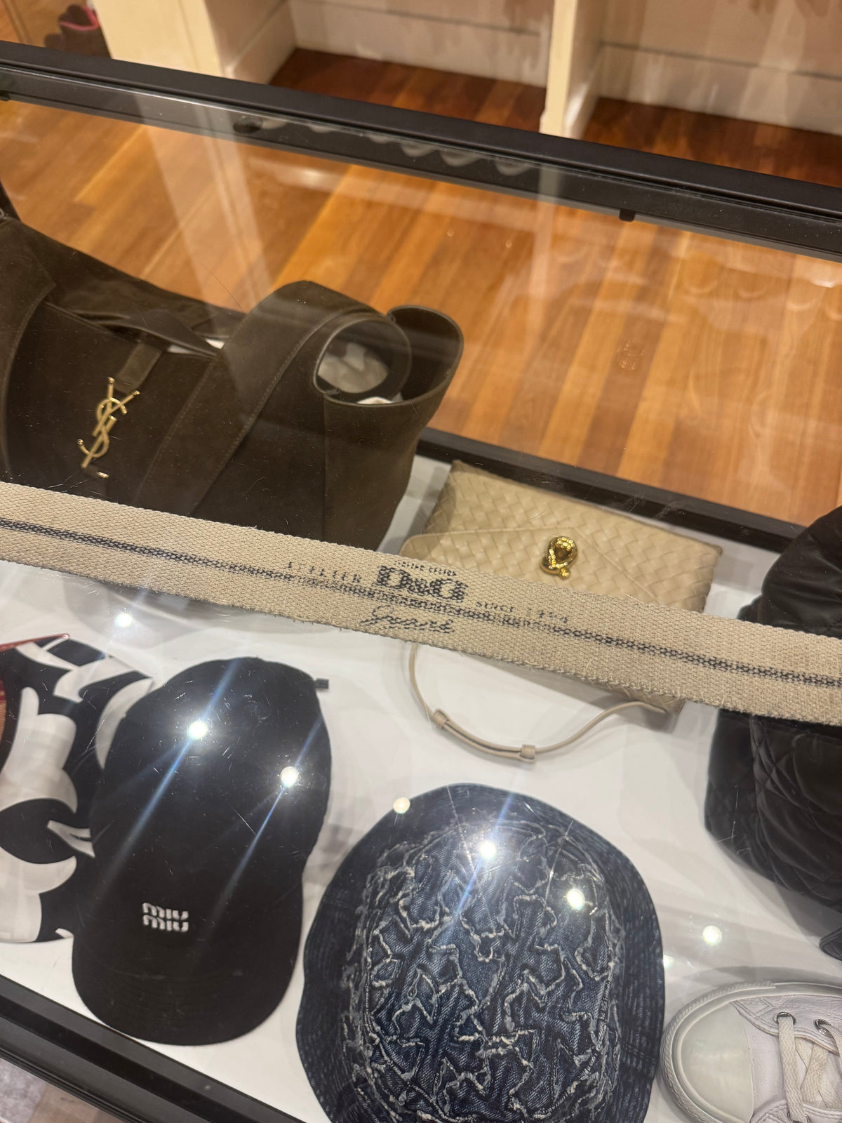 Dolce & Gabbana Woven Croc Leather Belt