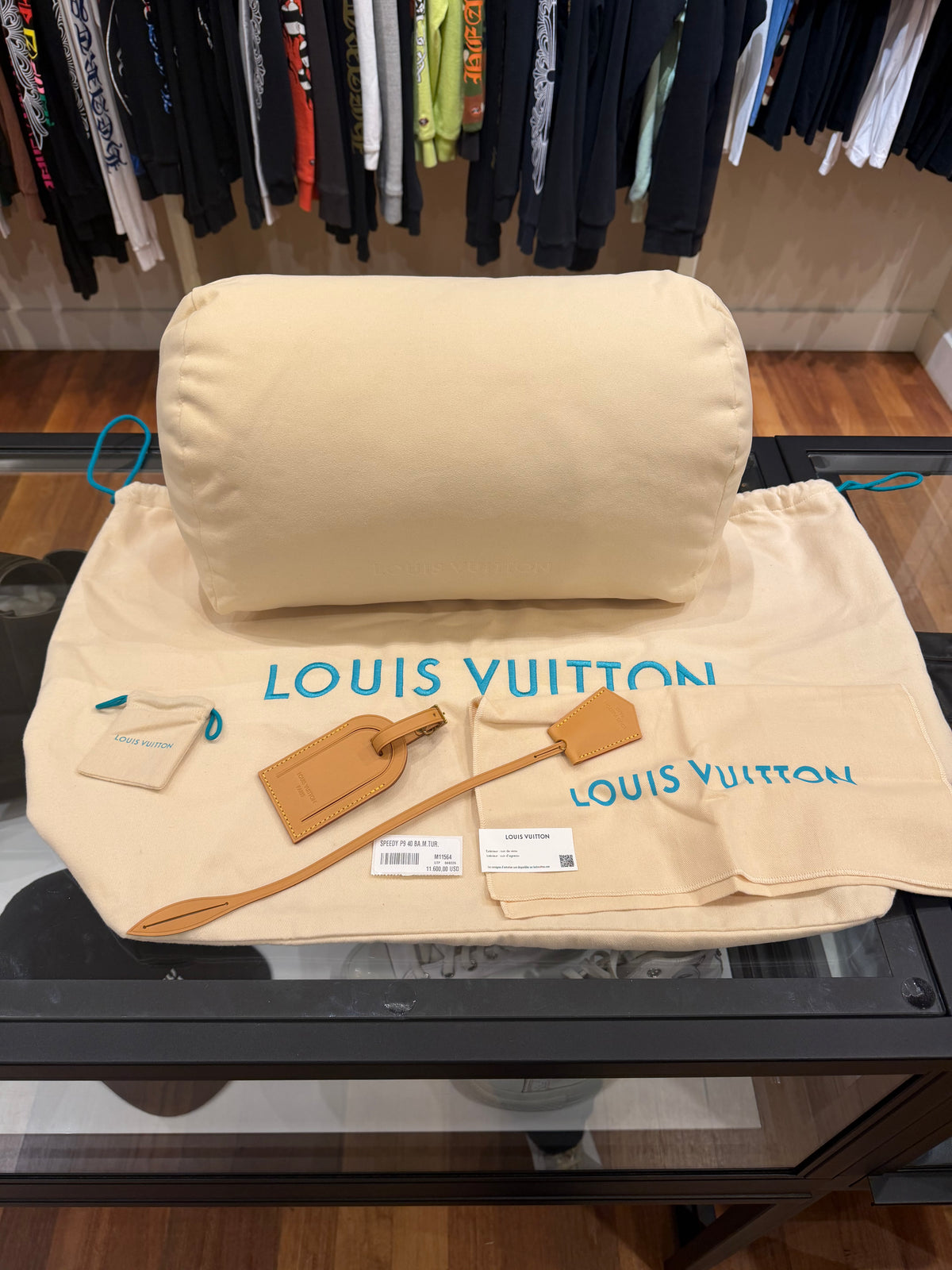 Louis Speedy P9 Bandoulière 40 Turquoise Duffle Bag